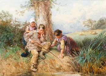 若い釣り人：今日は運が悪い（紙にトイレ）